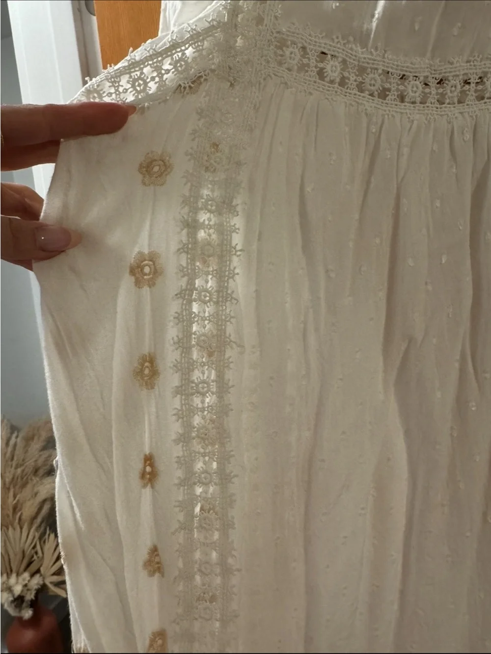 Free People Boho Embroidered top / dress / cover-up